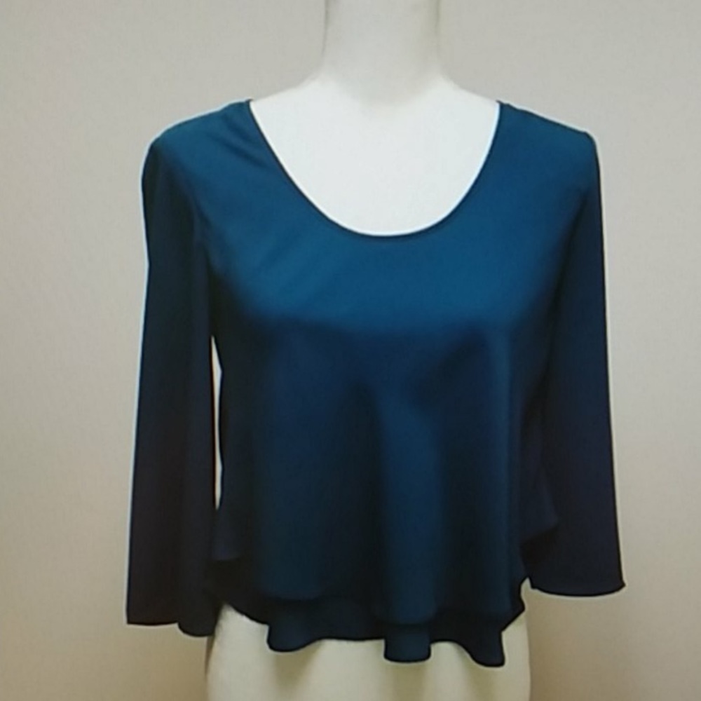 NEW, Amanda Uprichard Jade Teal Blouse